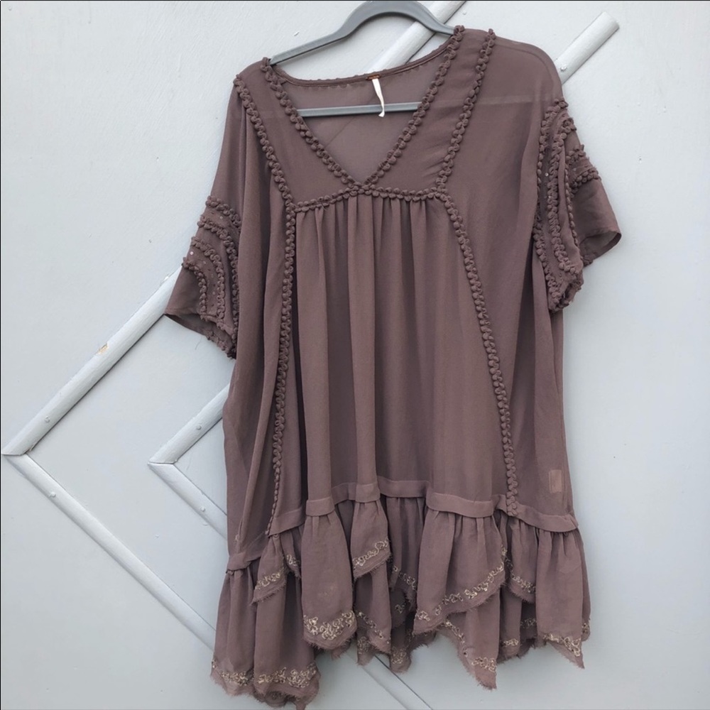 Purple free people tunic- never worn!